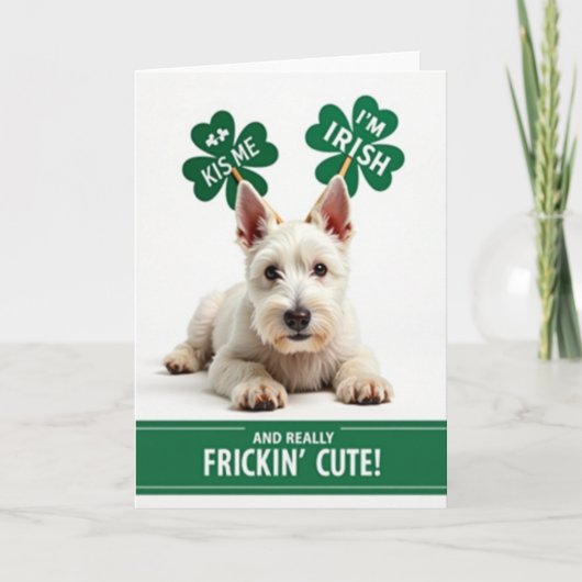 Irish Puppy Frickin Cute Card カード (正面)