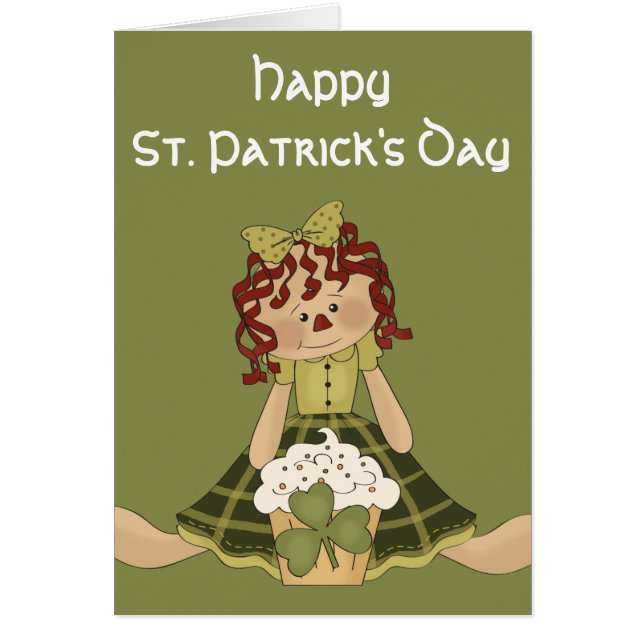 Irish RagDoll d1 Happy St. Patrick's Day Card (正面)