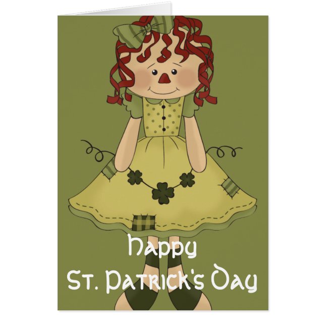 Irish RagDoll d3 Happy St. Patrick's Day Card (正面)