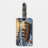 Irish Red Setter Christmas Boat Holiday ラゲッジタグ (裏面縦)