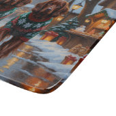 Irish Red Setter Dogs Christmas Snow Holiday カッティングボード (角)