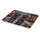 Irish Red Setter Dogs Christmas Snow Holiday カッティングボード (角)