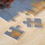 Irish Red Setter Dogs Christmas Snow Holiday ジグソーパズル (側面)