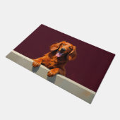 Irish Red Setter Doormat Art ドアマット (アングル)