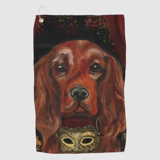 Irish Red Setter    Postcard ゴルフタオル (正面)