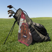 Irish Red Setter    Postcard ゴルフタオル (グリーン)