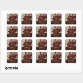 Irish Red Setter    Postcard スクエアシール (シート)