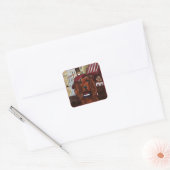 Irish Red Setter    Postcard スクエアシール (封筒)
