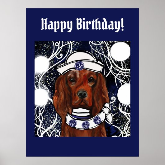 Irish Red Setter    Postcard ポスター (正面)