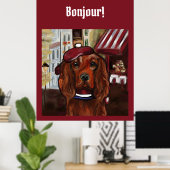 Irish Red Setter    Postcard ポスター (ホームオフィス)