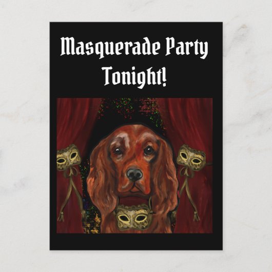 Irish Red Setter    Postcard ポストカード (正面)