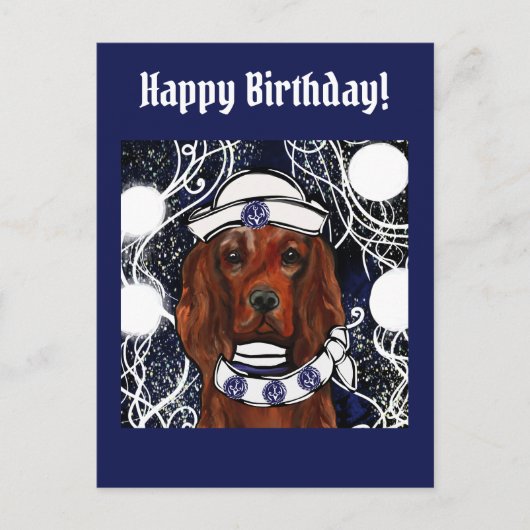 Irish Red Setter    Postcard ポストカード (正面)