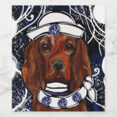 Irish Red Setter    Postcard ワインラベル (シングルラベル)