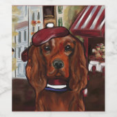 Irish Red Setter    Postcard ワインラベル (シングルラベル)