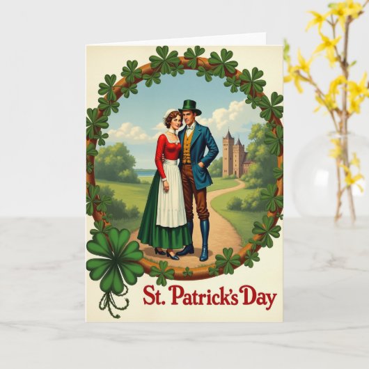 Irish Romance St Patricks Day Card カード (黄色い花)