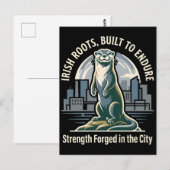 Irish Roots Built to Endure Otter ポストカード (正面/裏面)