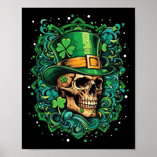 Irish Saint Patrick's Day Paddy Shamrock Dia De Lo ポスター (正面)