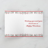 Irish Santa with Celtic Cross Personalized Xmas カード (内部)