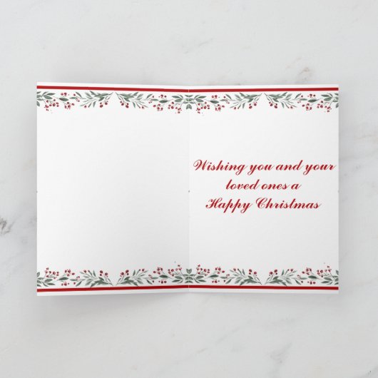 Irish Santa with Celtic Cross Personalized Xmas カード (内部)