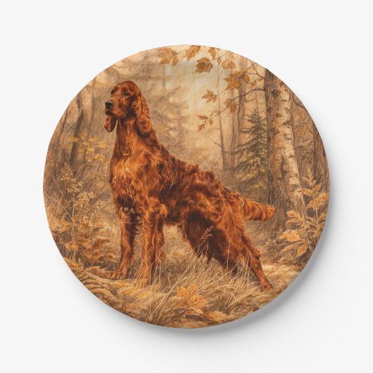 Irish  Setter,  ペーパープレート (正面)