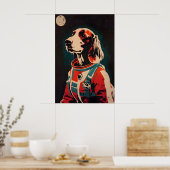 Irish Setter Astronaut Poster, Irish Setter Retro ポスター (キッチン)