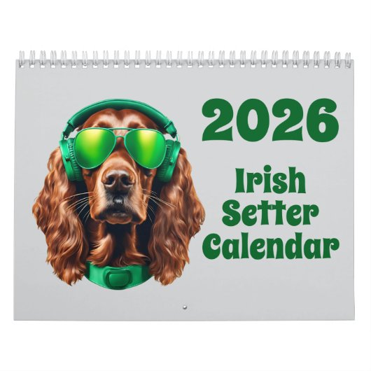 Irish Setter Calendar カレンダー (カバー)