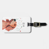 Irish Setter Dog Luggage Tag ラゲッジタグ (正面横)