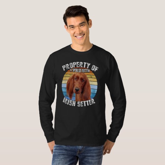 Irish Setter Dog Retro Property Of Tシャツ (正面フル)