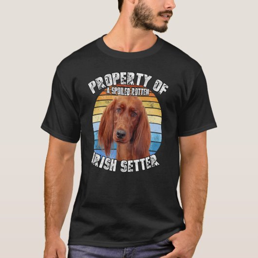 Irish Setter Dog Retro Property Of Tシャツ (正面)