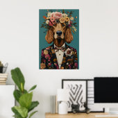 Irish Setter In Suit Poster, Irish Setter ポスター (ホームオフィス)