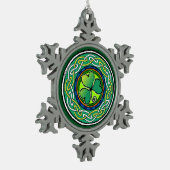 Irish shamrock スノーフレークピューターオーナメント (左)