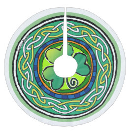 Irish shamrock ブラッシュドポリエステルツリースカート