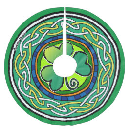 Irish shamrock ブラッシュドポリエステルツリースカート