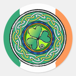 Irish shamrock ラウンドシール