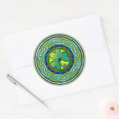 Irish shamrock ラウンドシール (封筒)