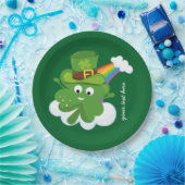 Irish Shamrock *背景色を選択 ペーパープレート (パーティー)