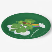 Irish Shamrock *背景色を選択 ペーパープレート (アングル)
