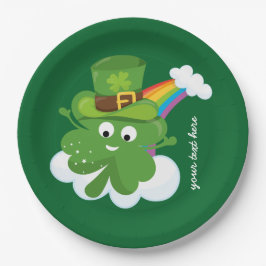 Irish Shamrock *背景色を選択 ペーパープレート