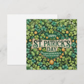 Irish Shamrock Celebration Design ノートカード (正面/裏面)