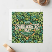 Irish Shamrock Celebration Design ノートカード (正面/裏面インサイチュ)