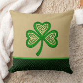 Irish Shamrock Celtic Knots St Patrick クッション (ブランケット)