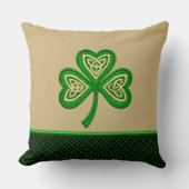 Irish Shamrock Celtic Knots St Patrick クッション (正面)