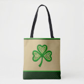 Irish Shamrock Celtic Knots St Patrick トートバッグ (正面)