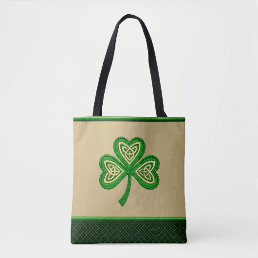 Irish Shamrock Celtic Knots St Patrick トートバッグ (正面)