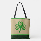 Irish Shamrock Celtic Knots St Patrick トートバッグ (裏面)