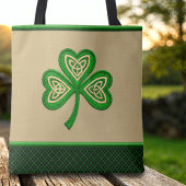 Irish Shamrock Celtic Knots St Patrick トートバッグ