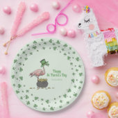Irish Shamrock Flamingo St. Patrick’s Day Party ペーパープレート (パーティー)