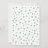 Irish Shamrock Flamingo St Patrick's Day Party 招待状 (裏面)