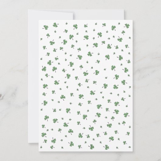Irish Shamrock Flamingo St Patrick's Day Party 招待状 (裏面)