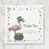 Irish Shamrock Flamingo Thank You フェイバータグ (正面)